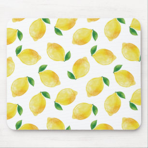Tapis De Souris Motif citron aquarelle
