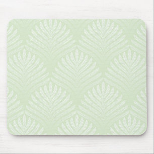 Tapis De Souris Motif classique de feuillage dans le blanc et le