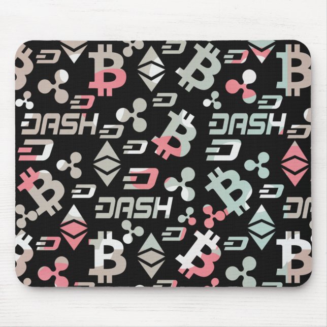 Tapis De Souris Motif couleur CryptoCurrency (Devant)