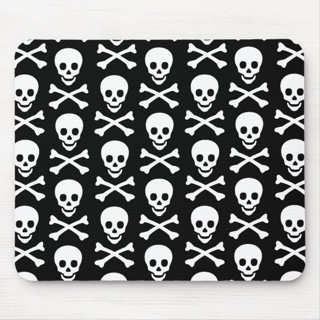 Tapis De Souris Motif crâne et os Emo (Devant)
