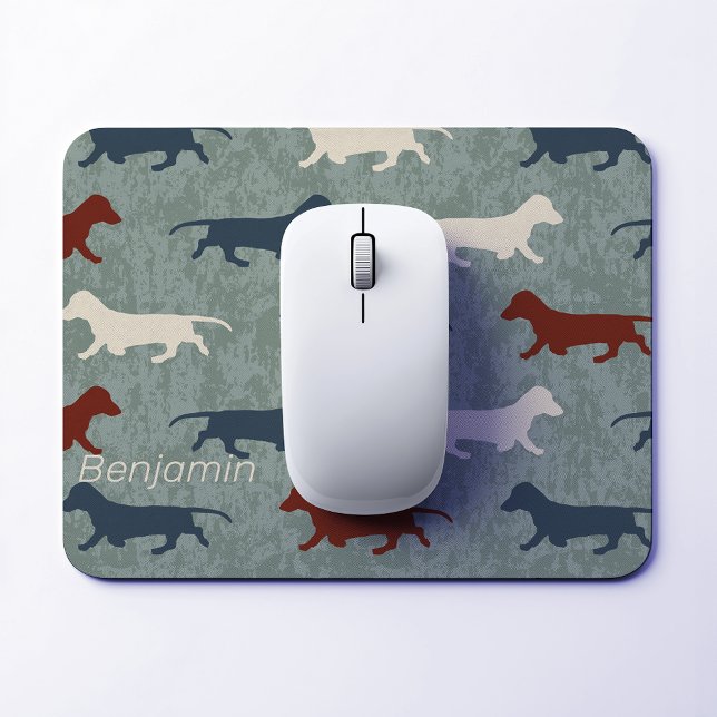 Tapis De Souris Motif Dachshund Personnalisé (Créateur téléchargé)