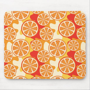 Tapis De Souris Motif d'agrumes oranges rétro