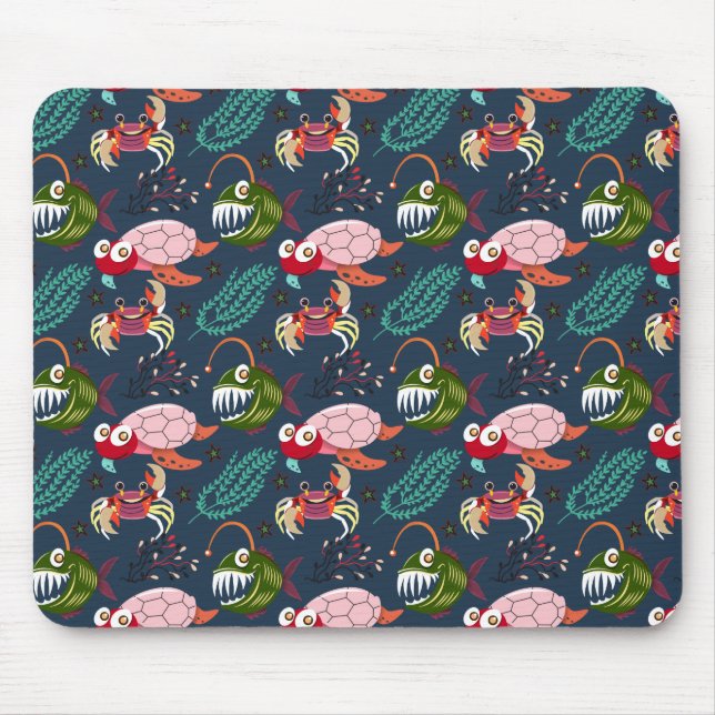 Tapis De Souris Motif d'animaux aquatiques | vie sous-marine en me (Devant)