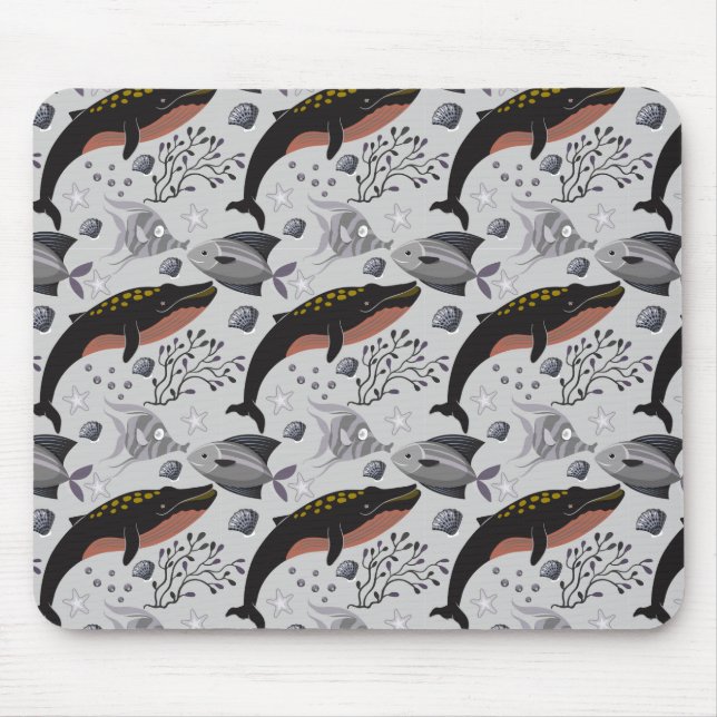 Tapis De Souris Motif d'animaux aquatiques | vie sous-marine océan (Devant)