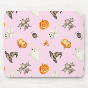 Tapis De Souris Motif d'aquarelle Casquette d'araignée d'Halloween