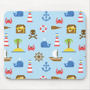 Tapis De Souris Motif d'art maritime Pixel