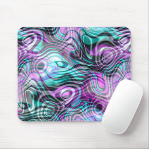 Tapis De Souris Motif d'art unique aux tourbillons de marbre moder
