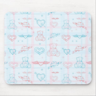 Tapis De Souris motif de bébé avec l'ours de nounours