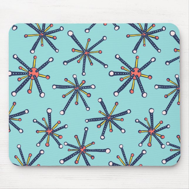 Tapis De Souris Motif de biologie Abstraite rétro moderne (Devant)