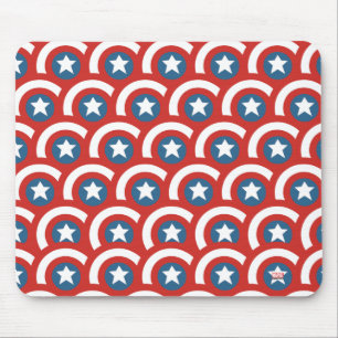 Tapis De Souris Motif de bouclier qui se chevauche de Captain Amer