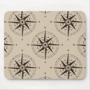 Tapis De Souris Motif de boussole de navigation