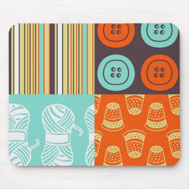 Tapis De Souris motif de Bruit-art - cousant (Devant)