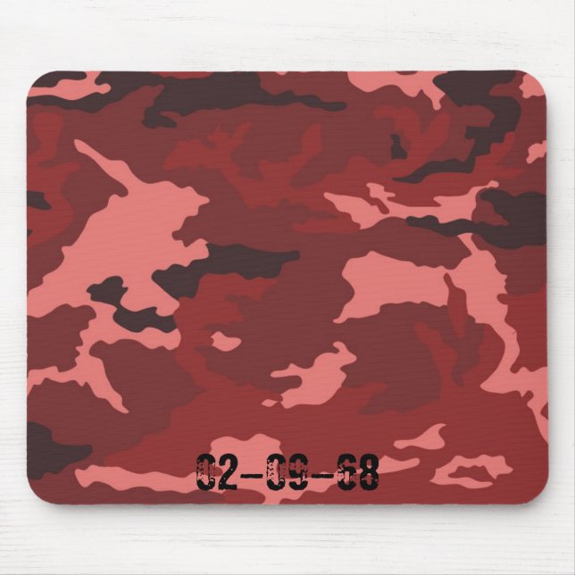 Tapis De Souris Motif de camouflage rouge (Devant)