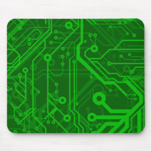 Tapis De Souris Motif de carte électronique de vert