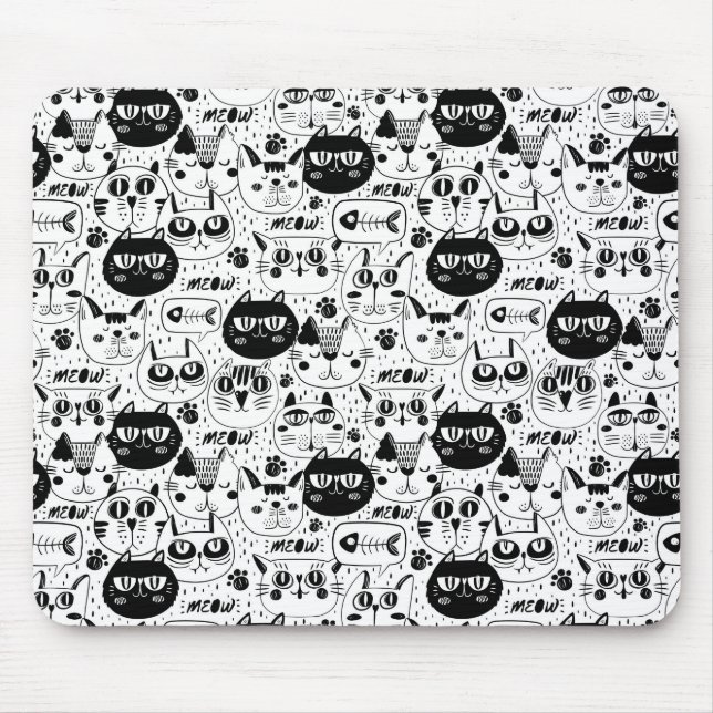 Tapis De Souris Motif de chats mignons (Devant)