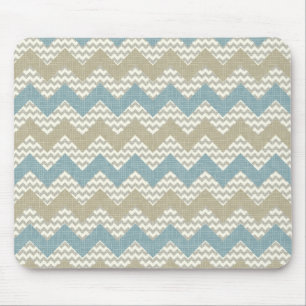 Tapis De Souris Motif de Chevron sur la texture de toile