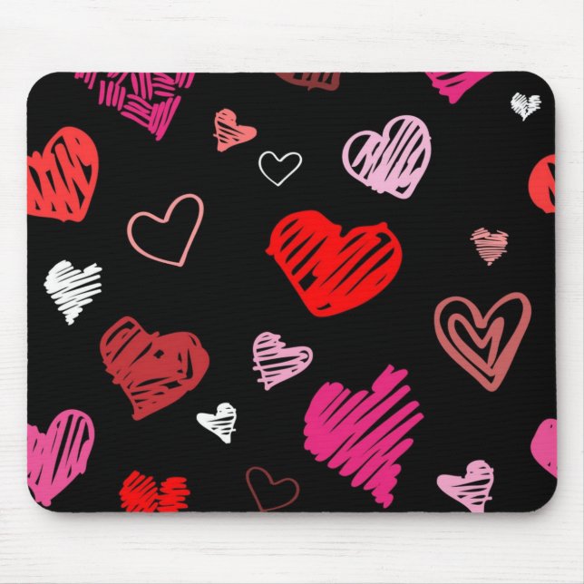 Tapis De Souris Motif de coeur (Devant)