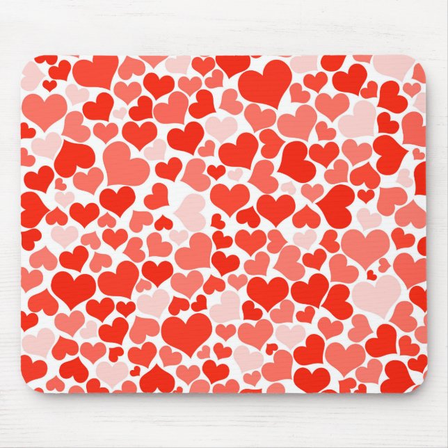 Tapis De Souris Motif de coeur rouge moderne (Devant)