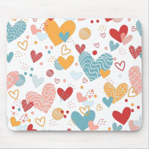 Tapis De Souris motif de coeurs Abstraits