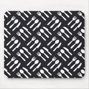Tapis De Souris Motif de couteau de cuillère de fourchette