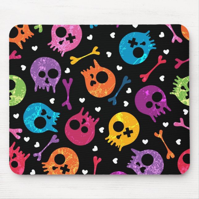 Tapis De Souris Motif de crânes (Devant)
