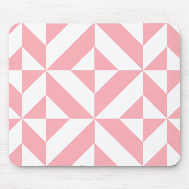 Tapis De Souris Motif de cube géométrique Melon rose (Devant)