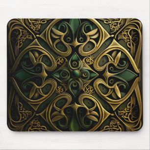 Tapis De Souris Motif de décoration en bronze vert