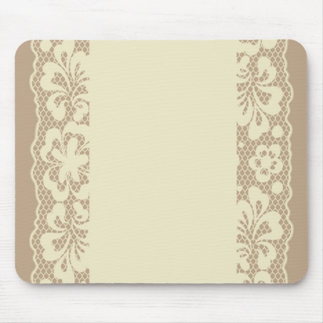 Tapis De Souris Motif de dentelle, cru 7 de fleur (Devant)