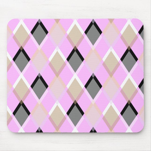 Tapis De Souris Motif de diamant coussin extérieur lilas (Devant)