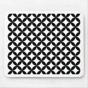 Tapis De Souris Motif de diamants noir et blanc