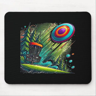 Tapis De Souris Motif de disc golf, conception de croquis de disc 