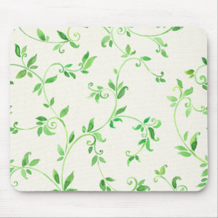 Tapis De Souris Motif de feuille d'aquarelle