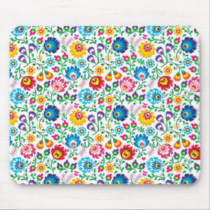 Tapis De Souris Motif de fleur d'art populaire 2