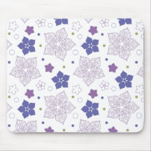 Motif de fleurs violet et vert