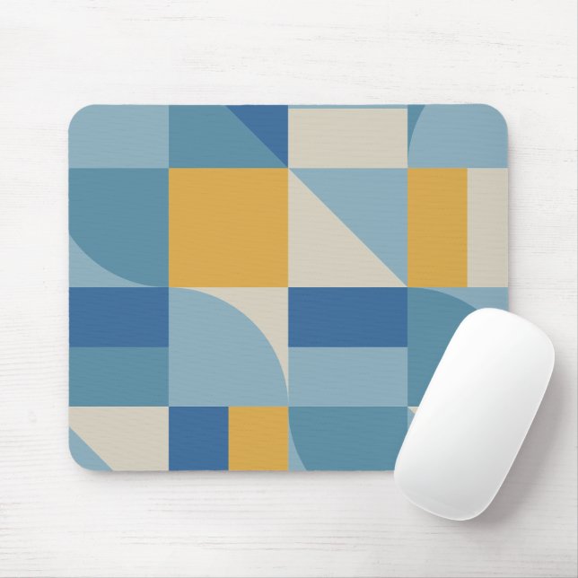 Tapis De Souris Motif de formes abstraites de géométrie moyenne (Avec souris)