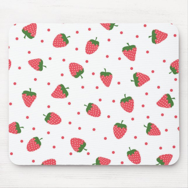 Tapis De Souris Motif de fraises (Devant)