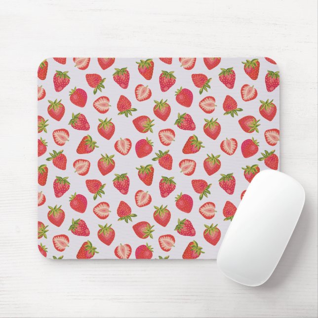Tapis De Souris Motif de fraises d'été (Avec souris)