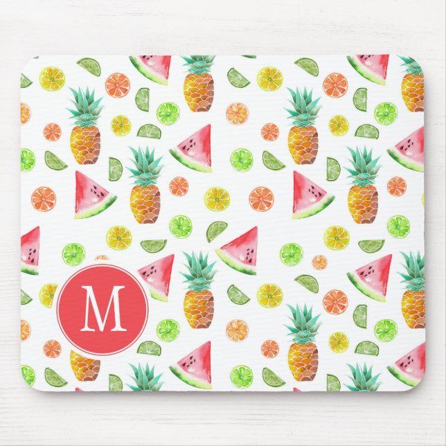Tapis De Souris Motif de fruit glacé d'aquarelle (Devant)