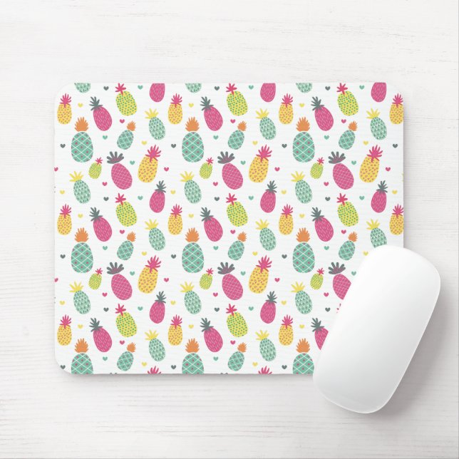 Tapis De Souris Motif de fruits d'été à l'ananas (Avec souris)