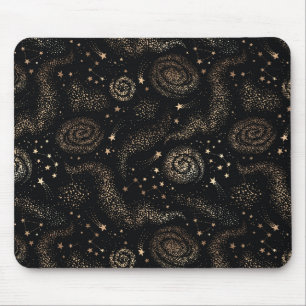 Tapis De Souris Motif de galaxie Gold Star Constellation
