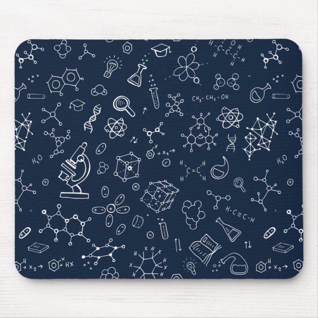 Tapis De Souris Motif de griffonnage de la Science/chimie (Devant)