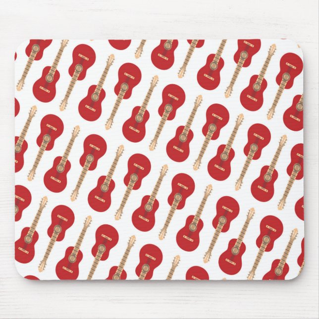 Tapis De Souris Motif de guitare rouge (Devant)