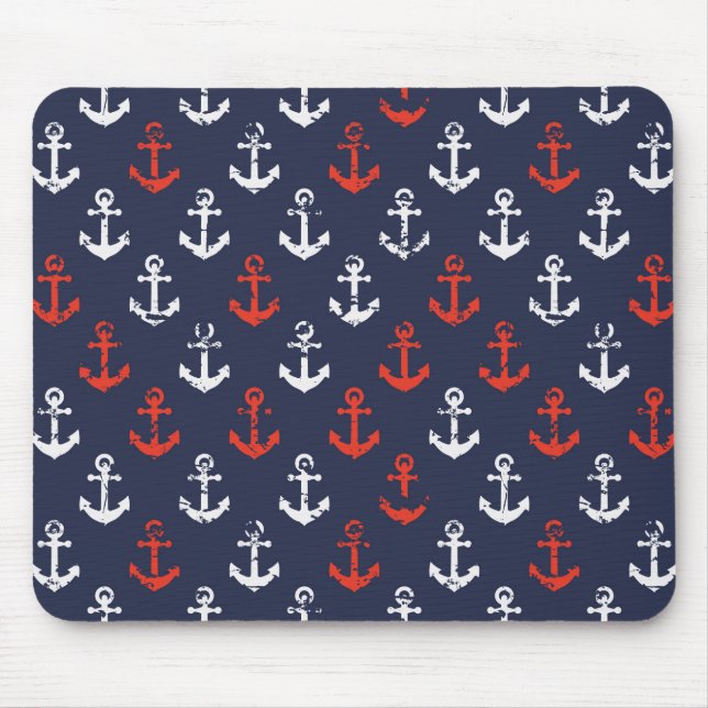 Tapis De Souris Motif De La Marine Rouge Blanche Et Bleue (Devant)