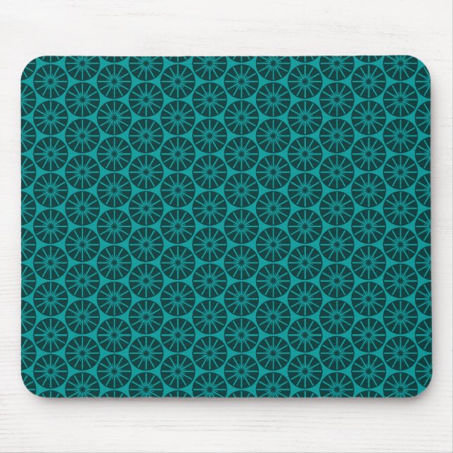 Tapis De Souris Motif de la roue étoile - Tons verts (Devant)