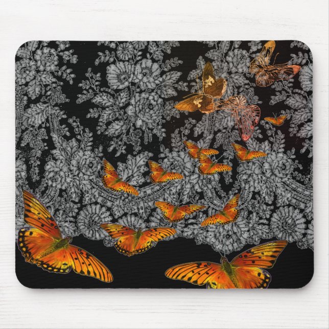 TAPIS DE SOURIS MOTIF DE LACE ANTIQUE AVEC PAPIERS À SOURIS (Devant)