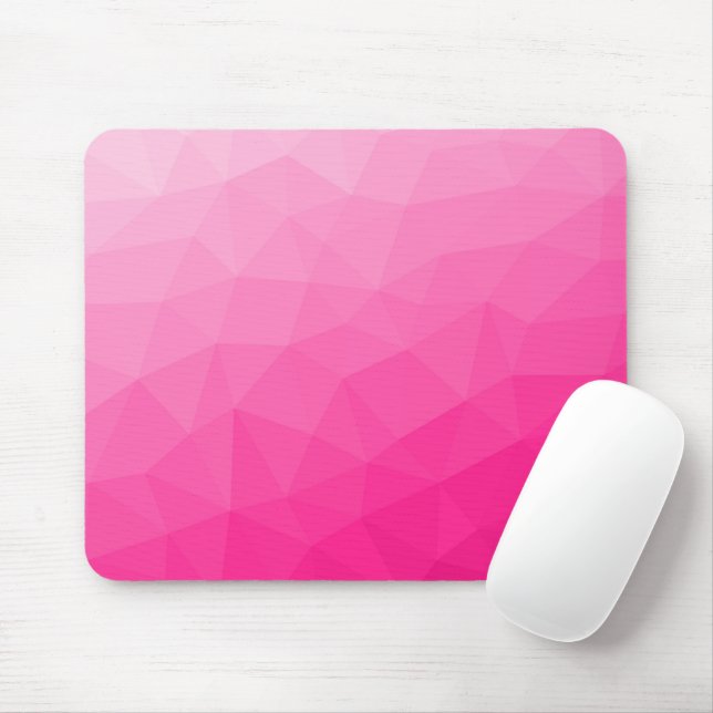Tapis De Souris Motif de maillage géométrique rose chaud (Avec souris)