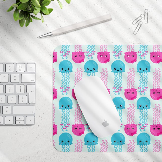 Tapis De Souris Motif de méduses, Mignonne méduse, Sea Animaux (Créateur téléchargé)