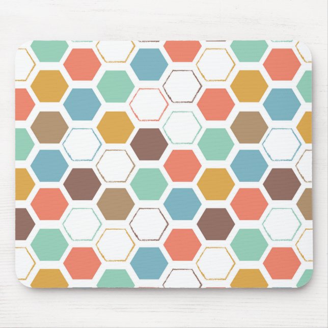 Tapis De Souris Motif de module de ruche d'abeille (Devant)