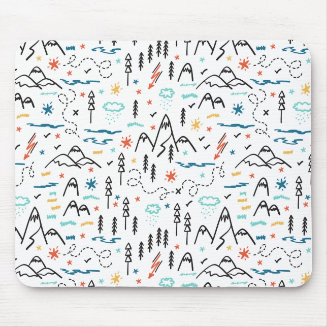 Tapis De Souris Motif de montagne (Devant)