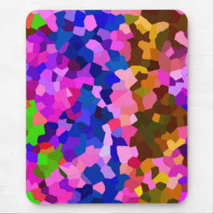 Tapis De Souris Motif de mosaïque cristallisée Abstraite